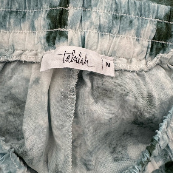 TALULAH teal and White Wide Leg Pants new without tags - Picture 2 of 3